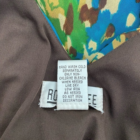 Robbie Bee One Shoulder Multicolor Ruffled Tiered Maxi Dress Size 14 - Picture 6 of 7